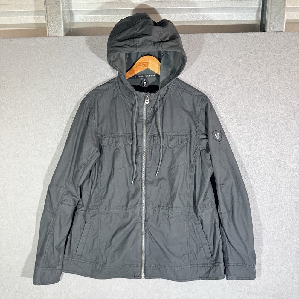 Kuhl Stryka Full Zip Hooded Jacket Women's XL Gray Style# 2141 Outdoor Hike